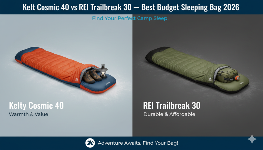 Kelty Cosmic 40 vs Hyke & Byke Katahdin 15 — Best Budget Sleeping Bag 2026?